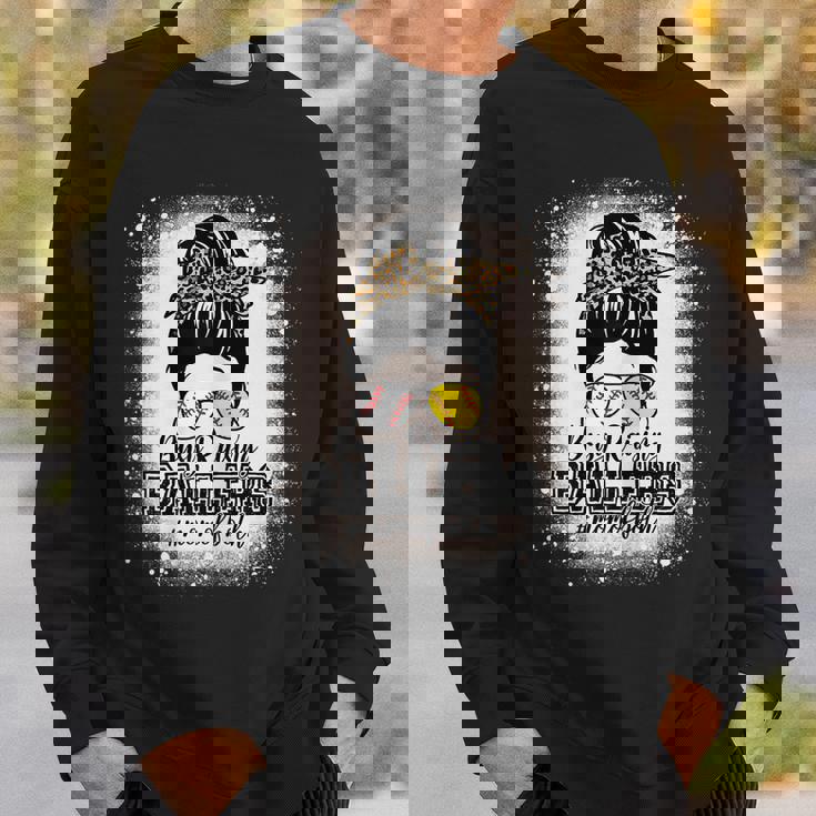 Womens Messy Bun Mom Of Both Baseball Softball Busy Raising Ballers Men Women Sweatshirt Graphic Print Unisex Gifts for Him Womens Messy Bun Mom Of Both Baseball Softball Busy Raising Ballers Men Women Sweatshirt Graphic Print Unisex Gifts for Him