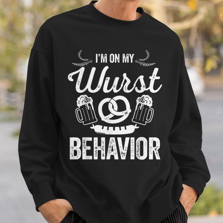 Wurst Behavior Oktoberfest Funny German Festival Men Women Sweatshirt Graphic Print Unisex Gifts for Him