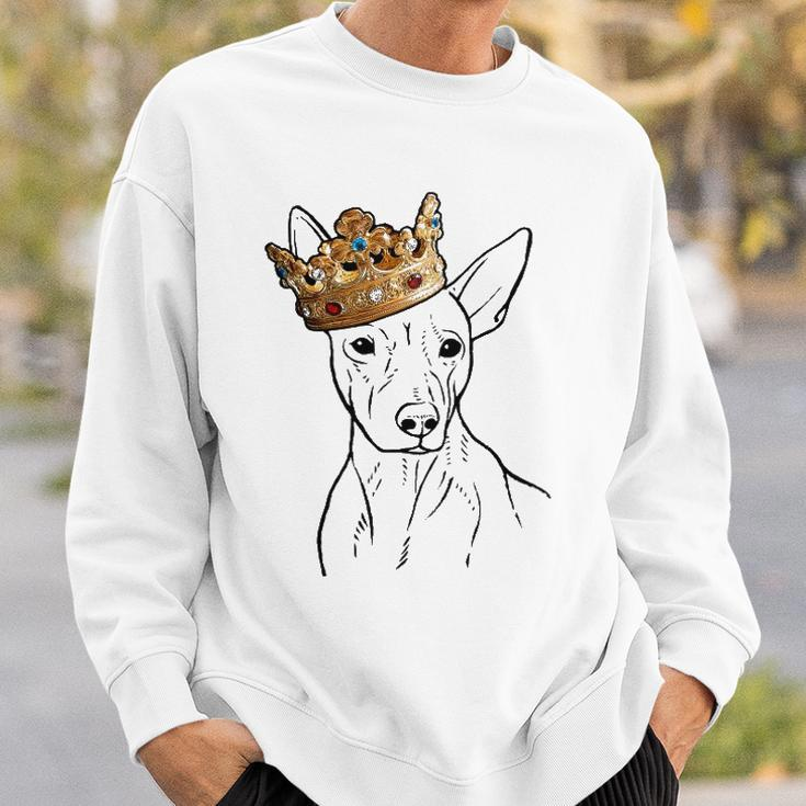 American Hairless Terrier Dog Wearing Crown Sweatshirt Gifts for Him