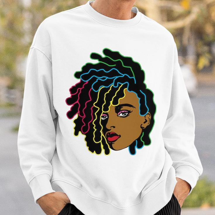 Black Woman African Afro Hair Cool Black History Month Sweatshirt Gifts for Him