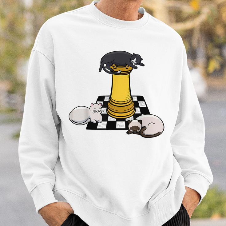 Cute Chess CatManga Style For Chess Player Sweatshirt Gifts for Him