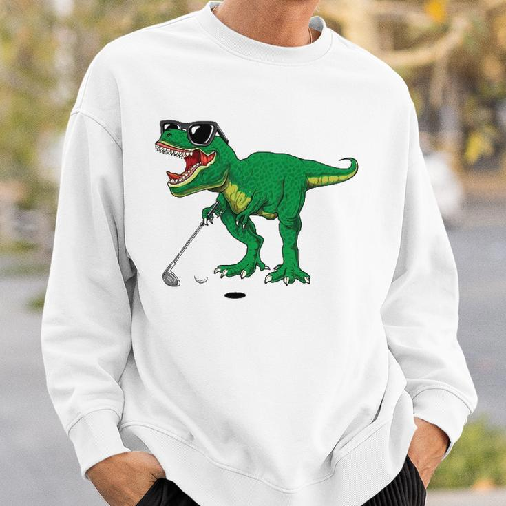 Cuterex Dinosaur Boys Golfing Lover Trex Dino Golf Gifts Sweatshirt Gifts for Him
