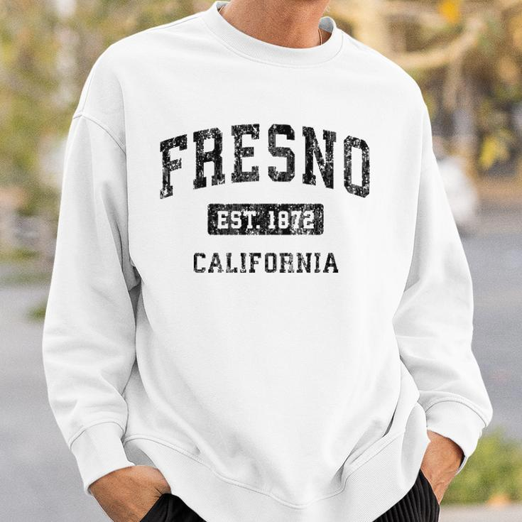 Fresno California Ca Vintage Sports Design Black Design Sweatshirt Gifts for Him