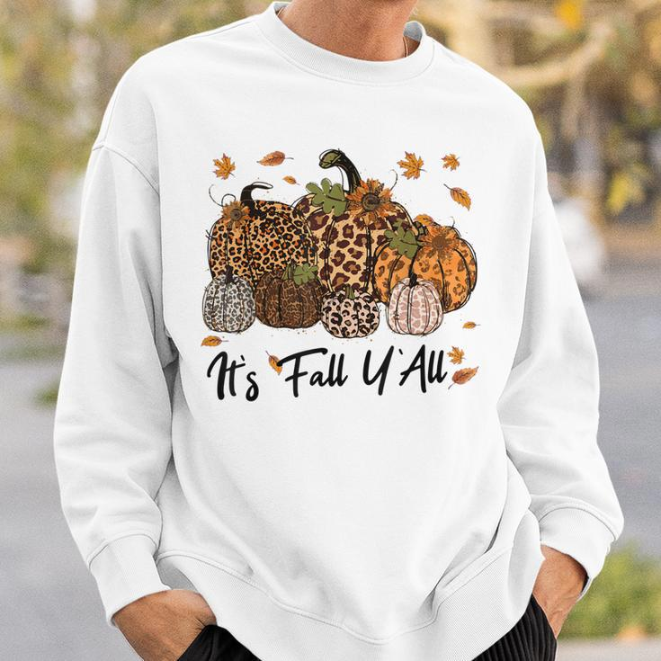 Funny Its Fall Yall Pumpkin For Women Funny Halloween Sweatshirt Gifts for Him