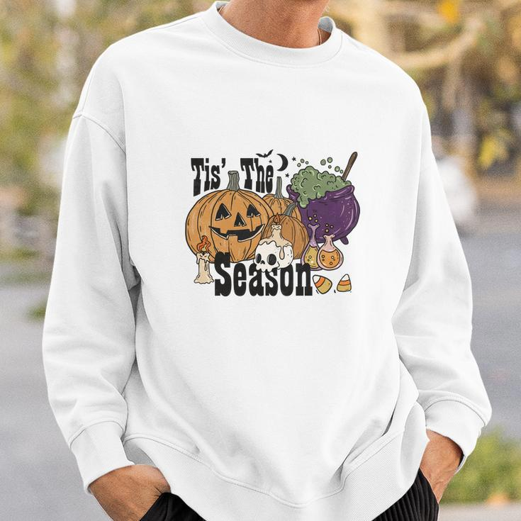 Halloween Tis The Season Pumpkin And Posion For You Men Women Sweatshirt Graphic Print Unisex Gifts for Him