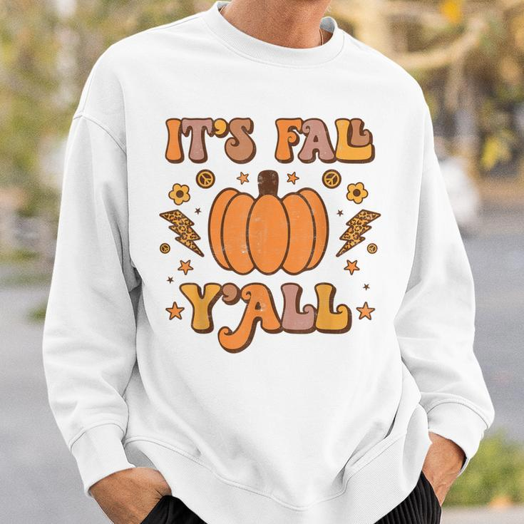 Its Fall Yall Pumpkin Spice Autumn Season Thanksgiving Sweatshirt Gifts for Him