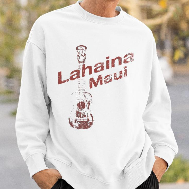 Maui Hawaii Lahaina Ukulele Vintage Hawaiian Uke Sweatshirt Gifts for Him