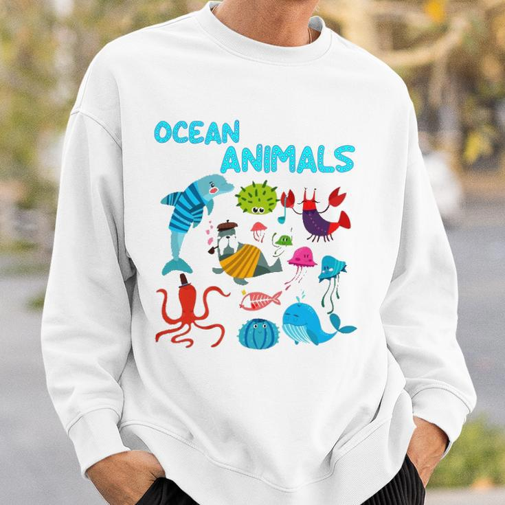 Ocean Animals Marine Creatures Under The Sea Gift Sweatshirt Gifts for Him