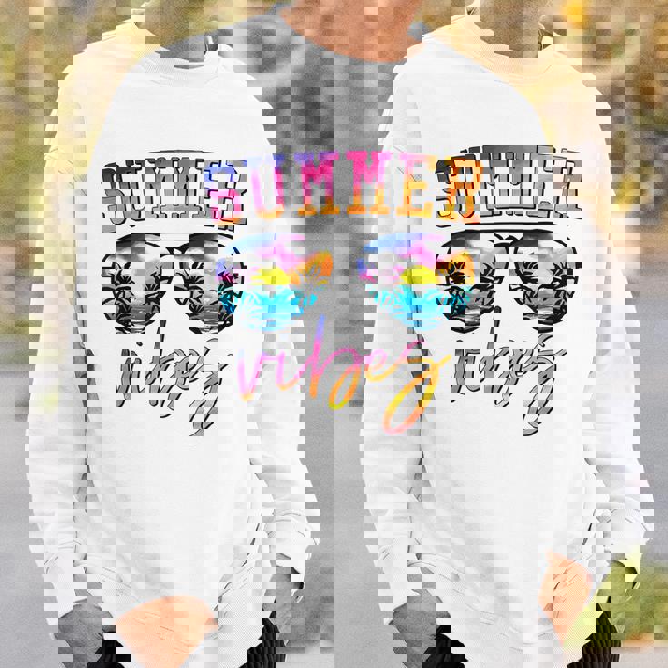 Summer Vibes Tropical Beach Family Friends Trip Vacay Squad Men Women Sweatshirt Graphic Print Unisex Gifts for Him
