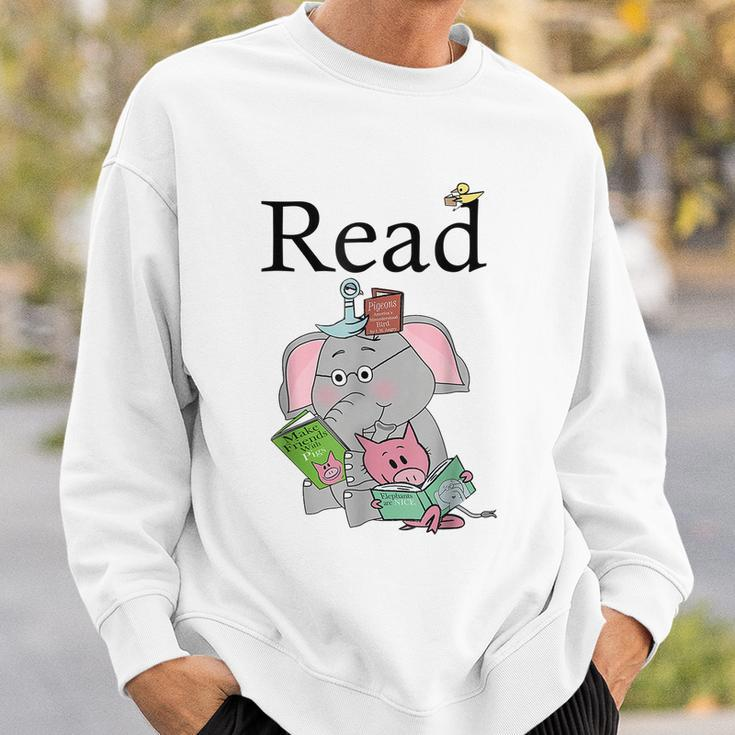 Teacher Library Read Book Club Piggie Elephant Pigeons Funny Tshirt Sweatshirt Gifts for Him