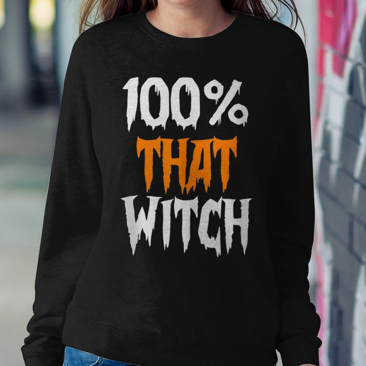 100 That Witch Funny Halloween - Witch Music Lyrics Sweatshirt Gifts for Her