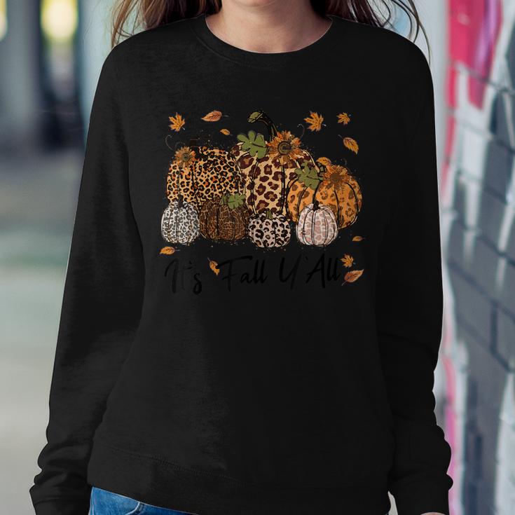 Funny Its Fall Yall Pumpkin  For Women Funny Halloween  Sweatshirt