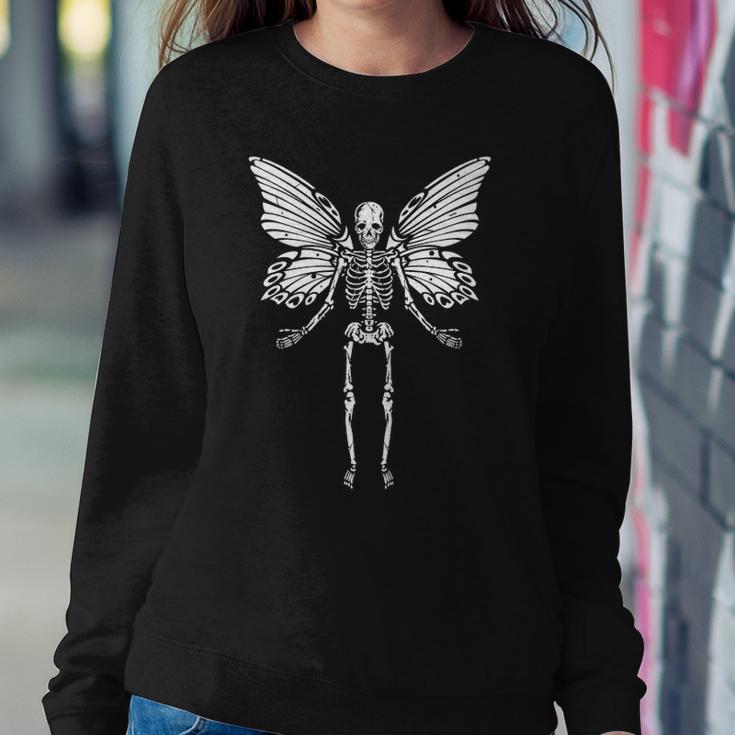 Fairycore Aesthetic Gothic Butterfly Skeleton Fairy Grunge Sweatshirt