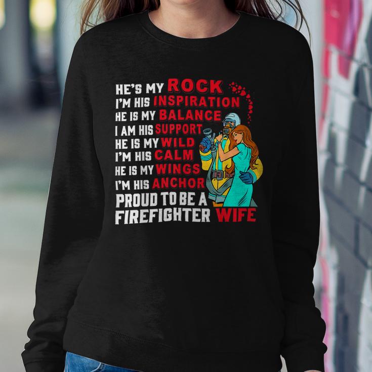 Firefighter Proud To Be A Firefighter Wife Fathers Day Sweatshirt