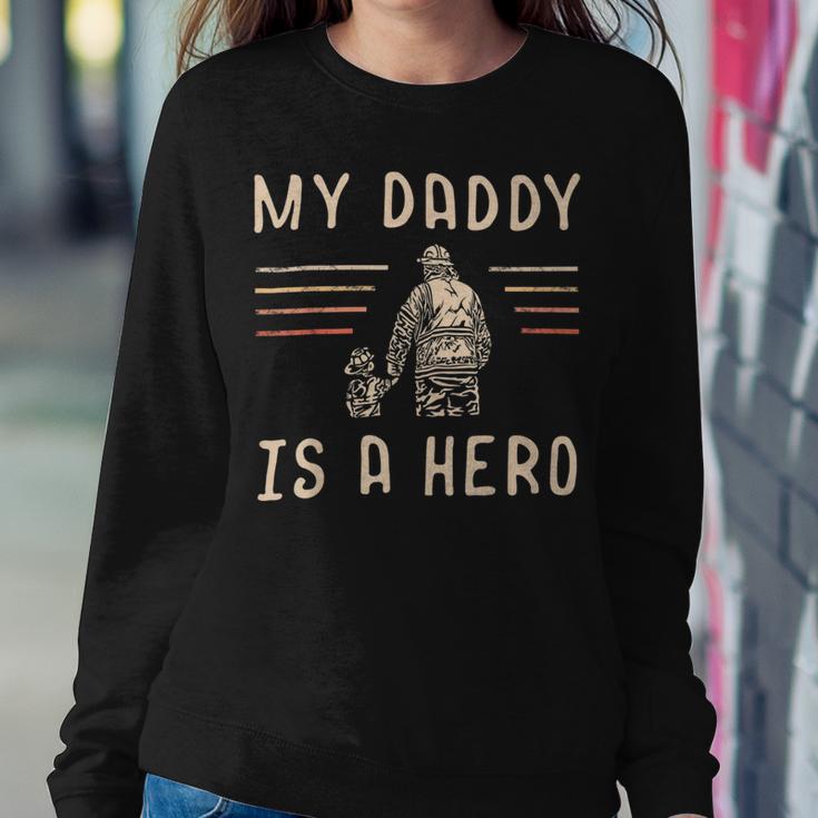 Firefighter Usa Flag My Daddy Is A Hero Firefighting Firefighter Dad V2 Sweatshirt
