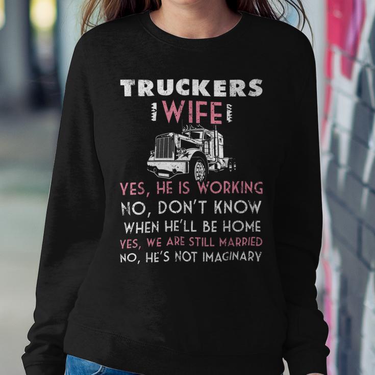 Trucker Trucker Wife Shirt Not Imaginary Truckers Wife T Shirts Sweatshirt