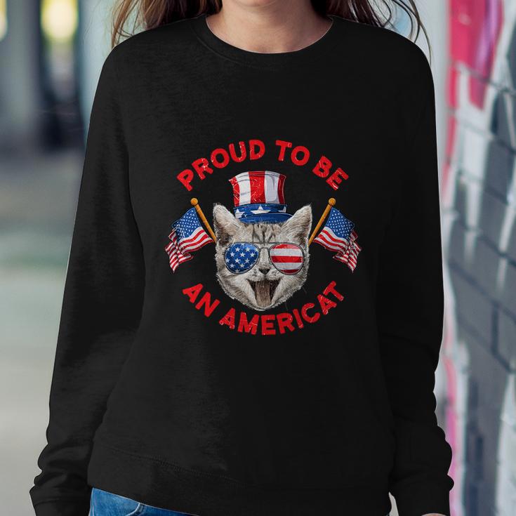 4Th Of July Cat Pround To Be Americat Sweatshirt Gifts for Her