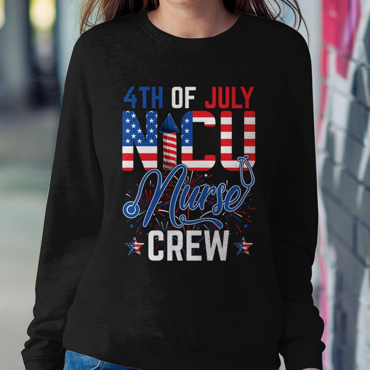 4Th Of July Nicu Nurse Crew American Flag Independence Day Gift Sweatshirt Gifts for Her