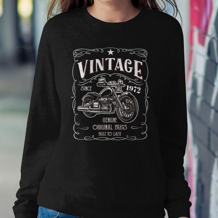 50Th Birthday 1972 Gift Vintage Classic Motorcycle 50 Years Sweatshirt Gifts for Her