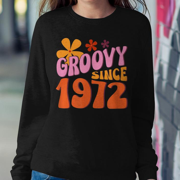 50Th Birthday Groovy Since 1972 Sweatshirt Gifts for Her