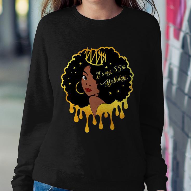 55 Years Old Black Melanin Women Girl Sweatshirt Gifts for Her