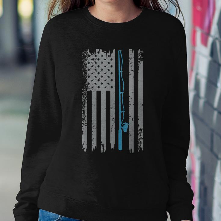 American Flag Fishing Shirt Vintage Fishing Tshirt Sweatshirt Gifts for Her