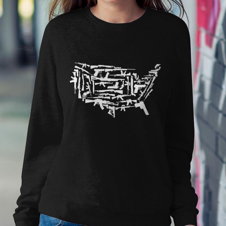 American Gun Map Sweatshirt Gifts for Her