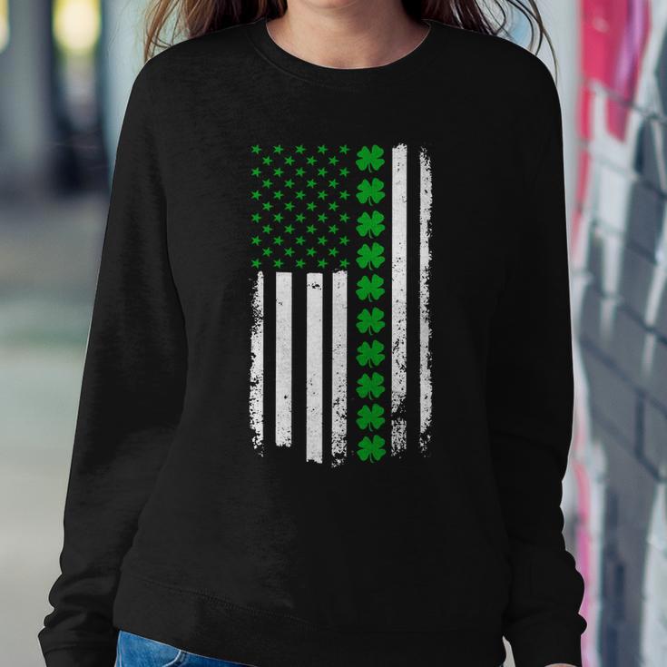 American Irish Clover Flag St Patricks Day Sweatshirt Gifts for Her