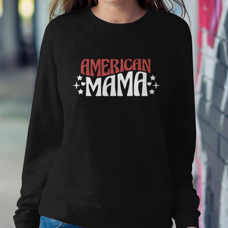 American Mama White 4Th Of July Sweatshirt Gifts for Her