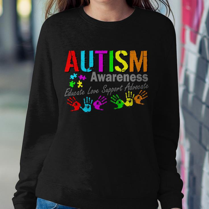 Autism Awareness Educate Love Support Advocate Sweatshirt Gifts for Her