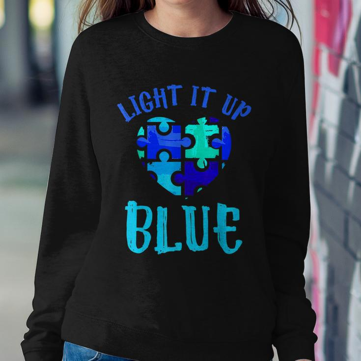 Autism Awareness Shirt Light It Up Blue Autism Awareness Sweatshirt Gifts for Her