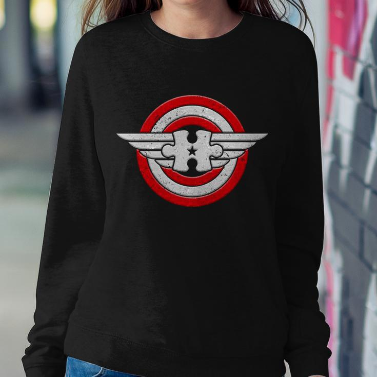 Autism Awareness Superhero Shield Crest Tshirt Sweatshirt Gifts for Her