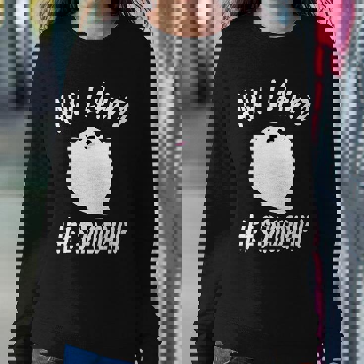 Aw Lawd He Spoopin Concerned Ghost Design Graphic Design Printed Casual Daily Basic Sweatshirt Gifts for Her