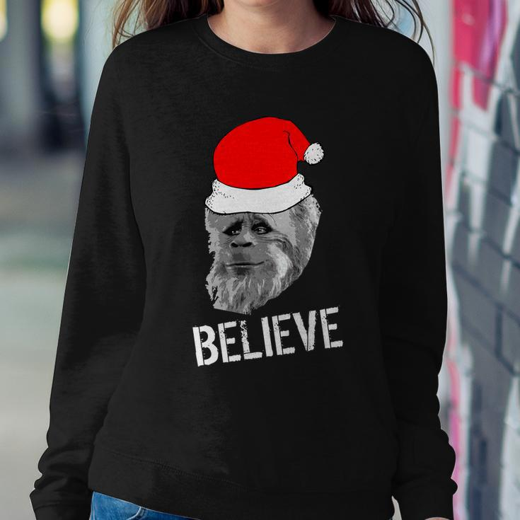 Believe Santa Sasquatch Sweatshirt Gifts for Her