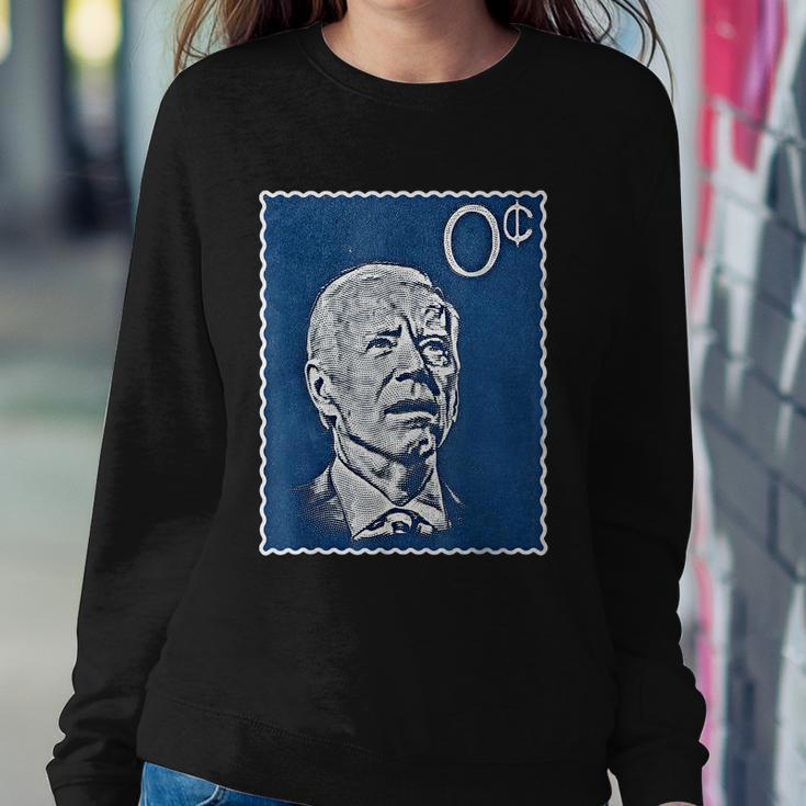 Biden Zero Cents Stamp 0 President Joe Tshirt Sweatshirt Gifts for Her