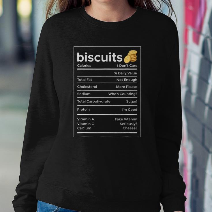 Biscuits Nutrition Facts Funny Thanksgiving Christmas Sweatshirt Gifts for Her