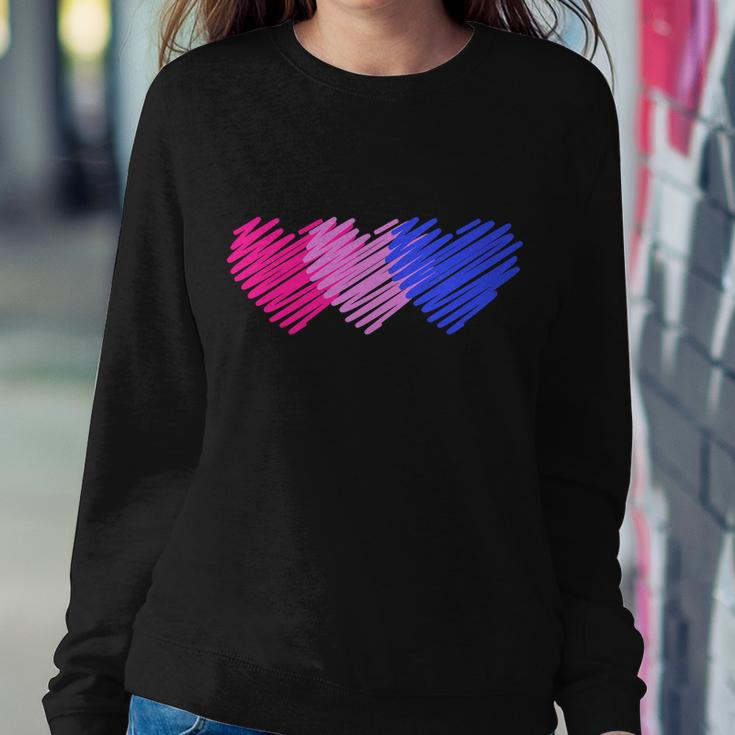 Bisexual Flag Hearts Love Lgbt Bi Pride Sweatshirt Gifts for Her