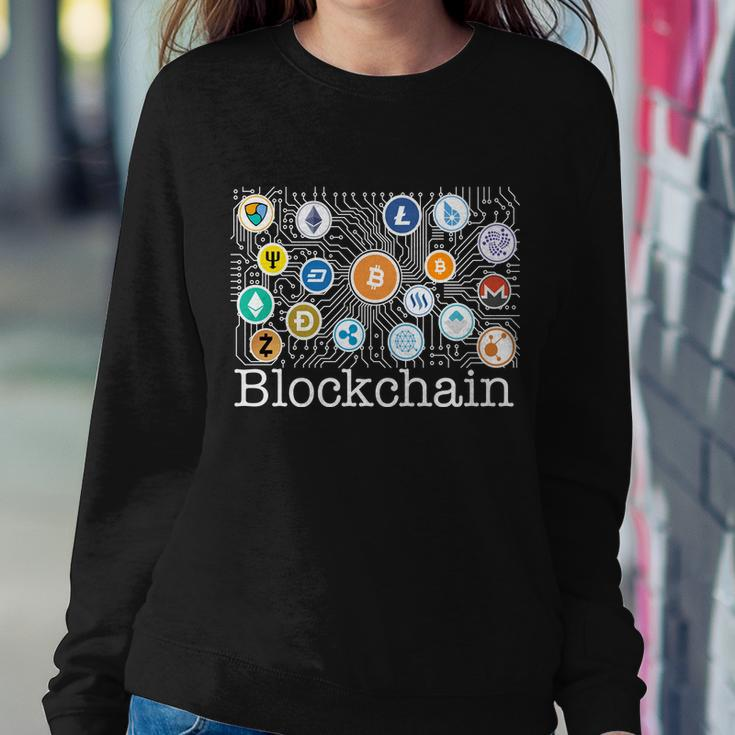 Blockchain Cryptocurrency Logos Sweatshirt Gifts for Her