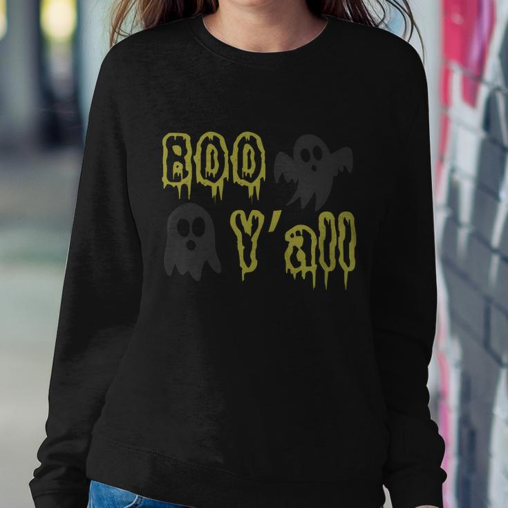 Boo Yall Ghost Boo Halloween Quote Sweatshirt Gifts for Her