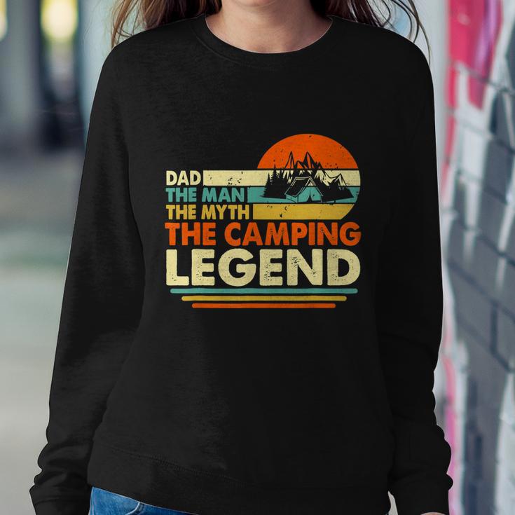 Camper Funny Camping Dad Man Myth Legend Father Vintage Sweatshirt Gifts for Her