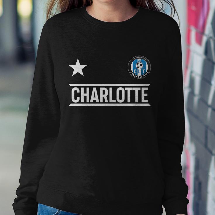 Charlotte North Carolina Soccer Jersey Sweatshirt Gifts for Her