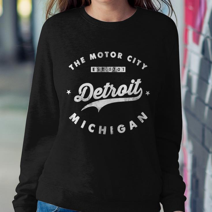 Classic Retro Vintage Detroit Michigan Motor City Sweatshirt Gifts for Her