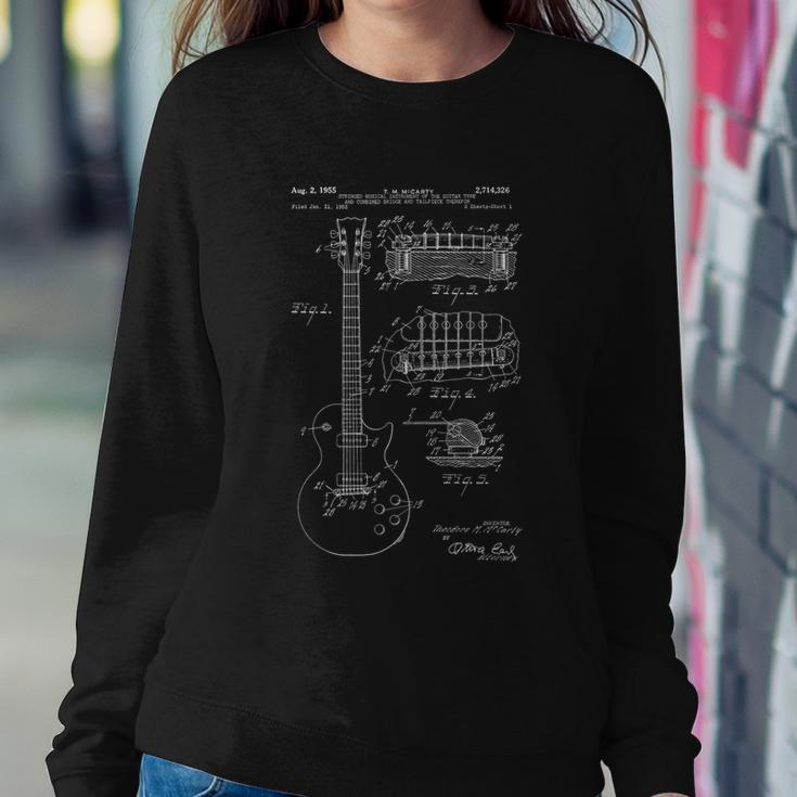 Classic Vintage Patent Print 1955 Rock Guitar Cool Gift Sweatshirt Gifts for Her