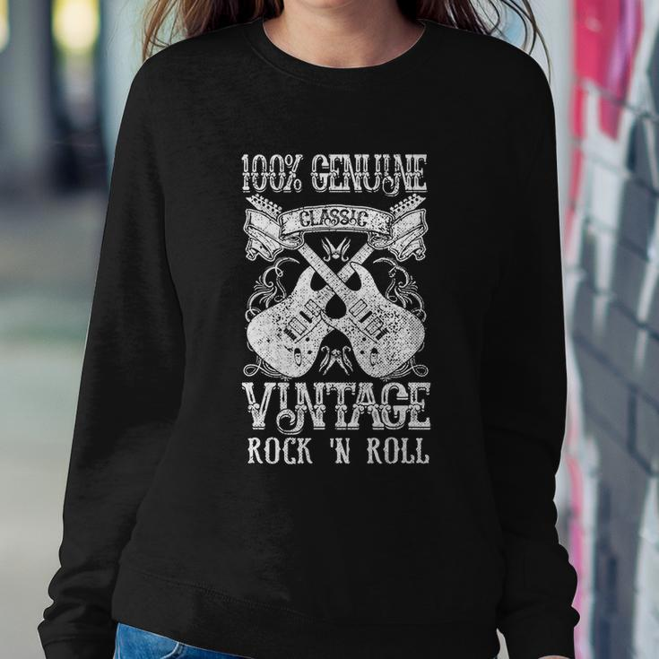 Classic Vintage Rock N Roll Funny Music Guitars Gift Sweatshirt Gifts for Her
