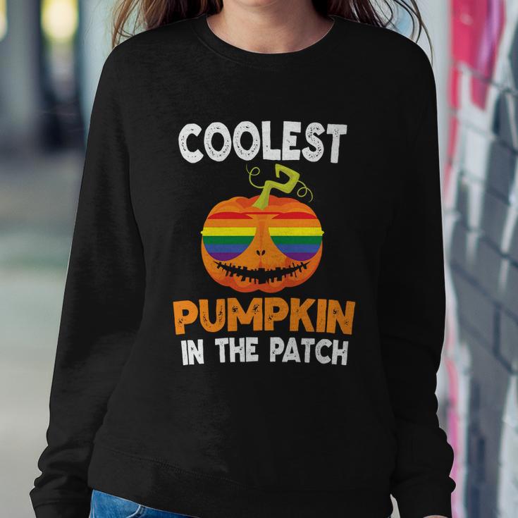 Coolest Pumpkin In The Patch Lgbt Gay Pride Lesbian Bisexual Ally Quote Sweatshirt Gifts for Her