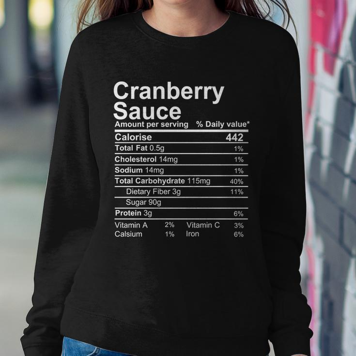 Cranberry Sauce Nutrition Facts Label Sweatshirt Gifts for Her