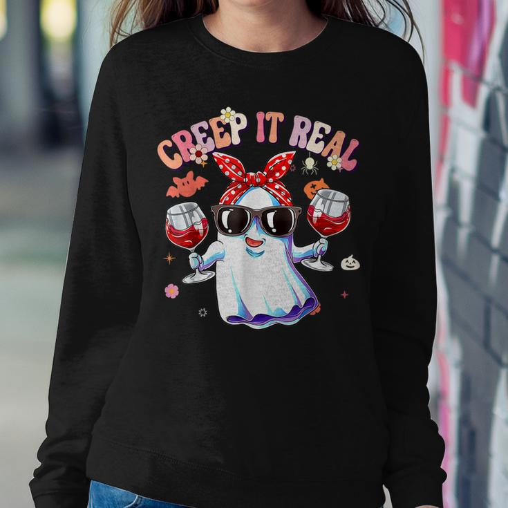 Creep It Real Ghost Kids Boys Girls Halloween Costume Sweatshirt Gifts for Her