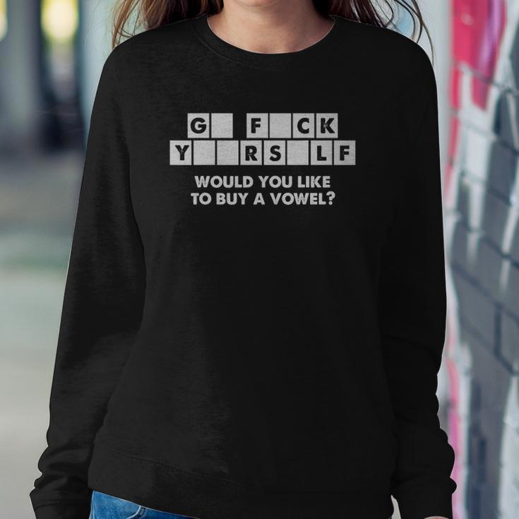 Crossword Go F Yourself Would You Like To Buy A Vowel Sweatshirt Gifts for Her