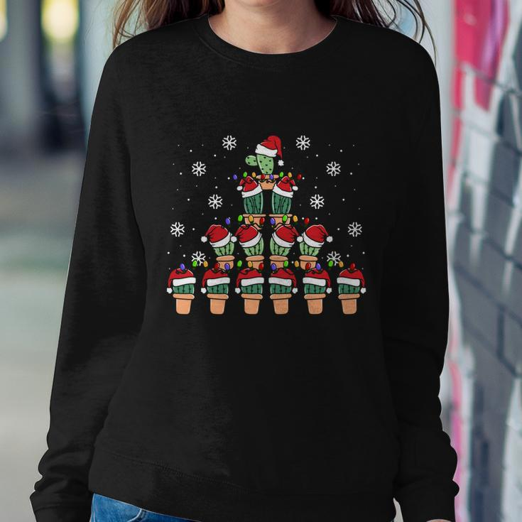 Cute Cactus Christmas Tree Succulent Cactus Xmas Gift Sweatshirt Gifts for Her