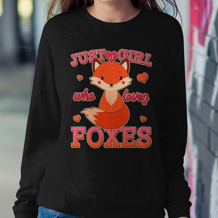Cute Just A Girl Who Loves Foxes V2 Sweatshirt Gifts for Her